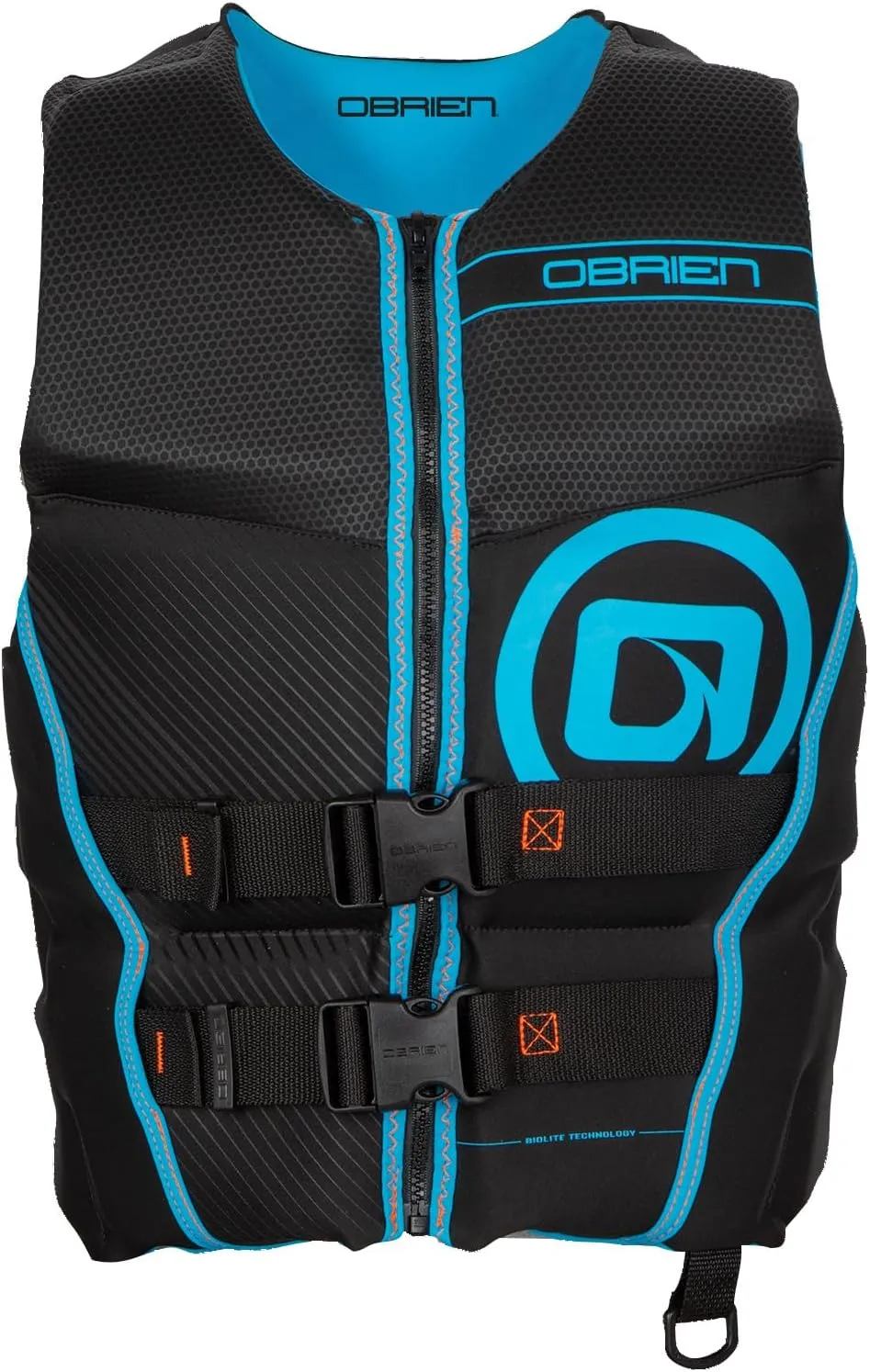 O'Brien Men's Flex V-Back Life Jacket - Black/Cyan