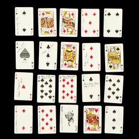 Original U.S. WWII Women Air Force Service Pilots Signed Playing Cards - 20 Cards, 7 Pilots - WASP
