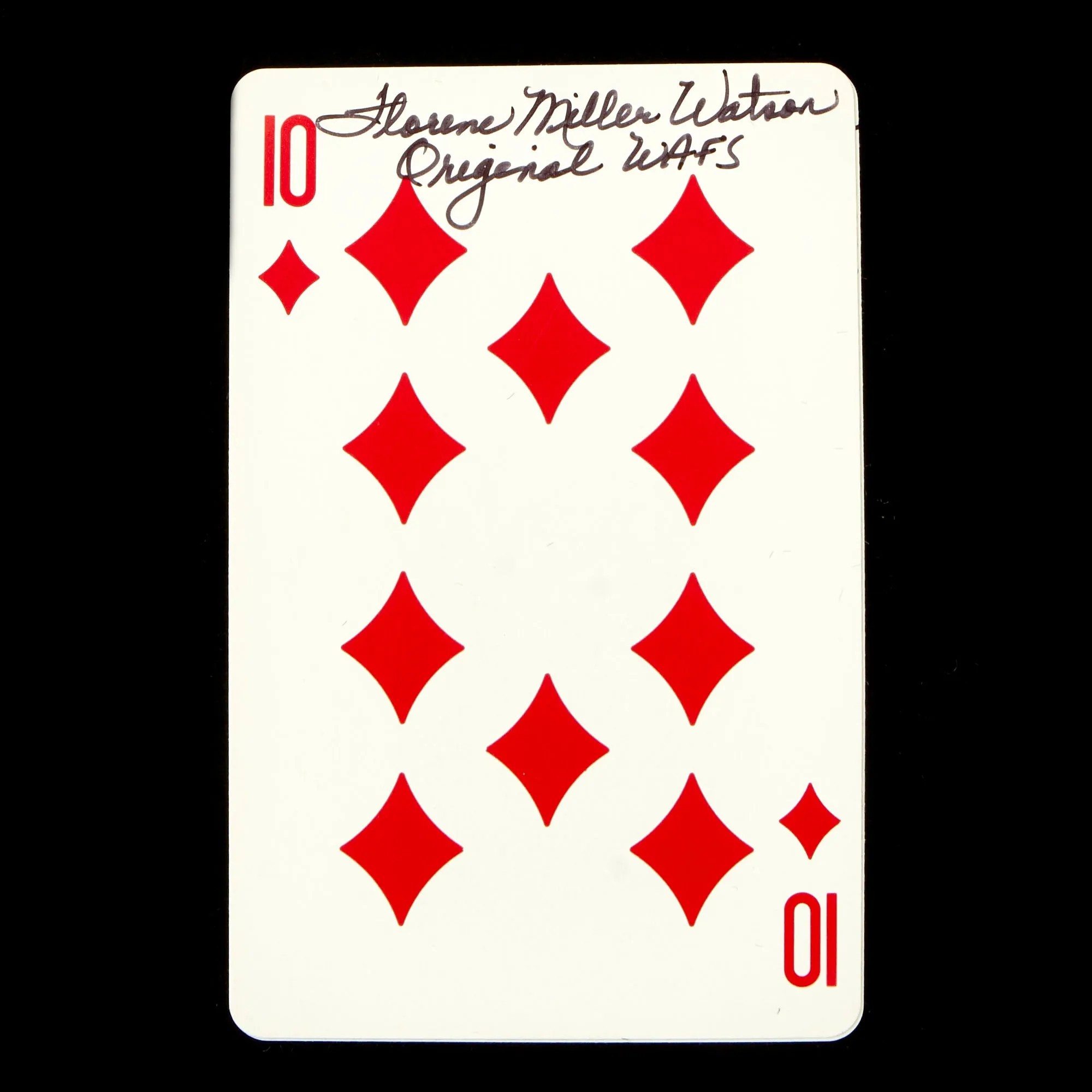 Original U.S. WWII Women Air Force Service Pilots Signed Playing Cards - 20 Cards, 7 Pilots - WASP