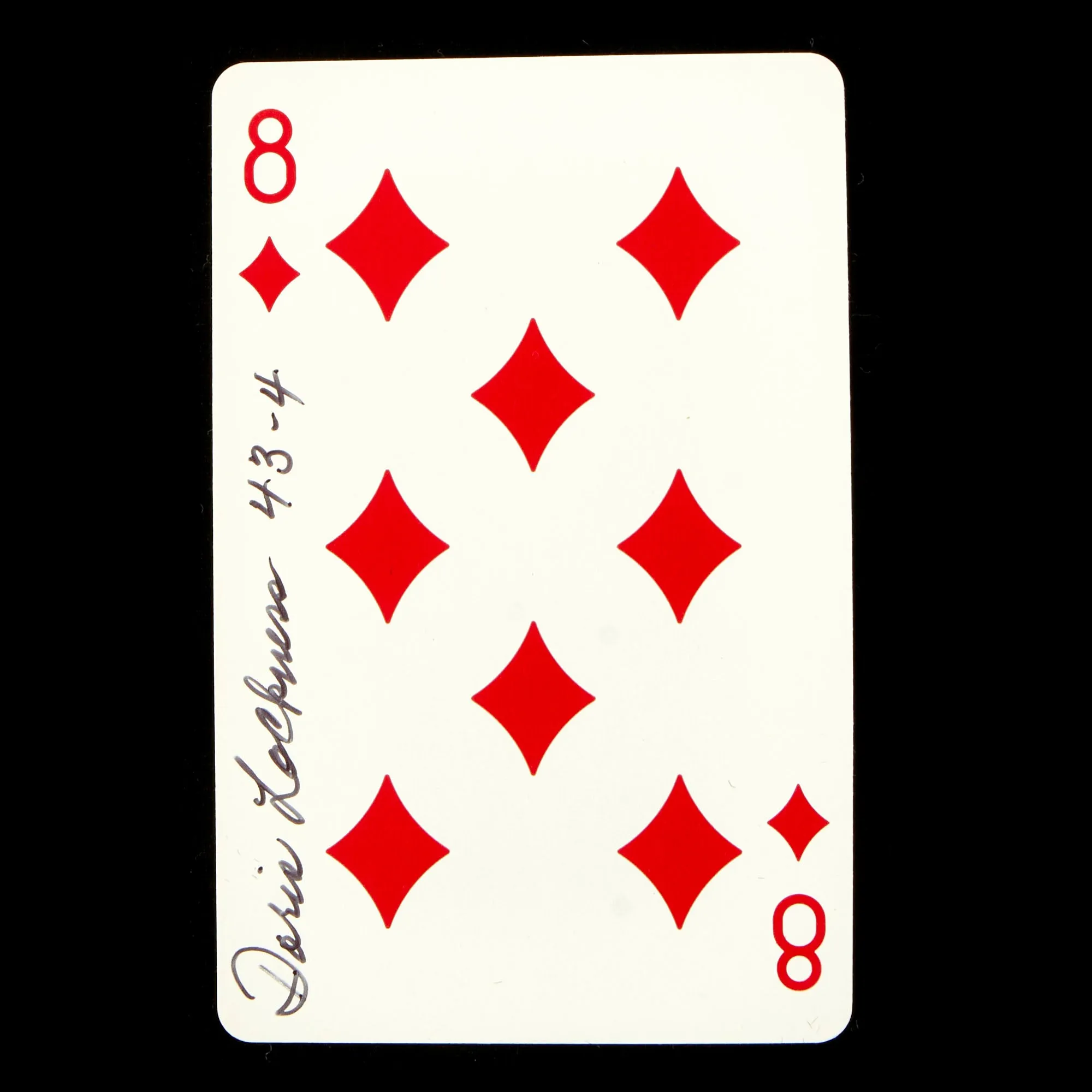 Original U.S. WWII Women Air Force Service Pilots Signed Playing Cards - 20 Cards, 7 Pilots - WASP