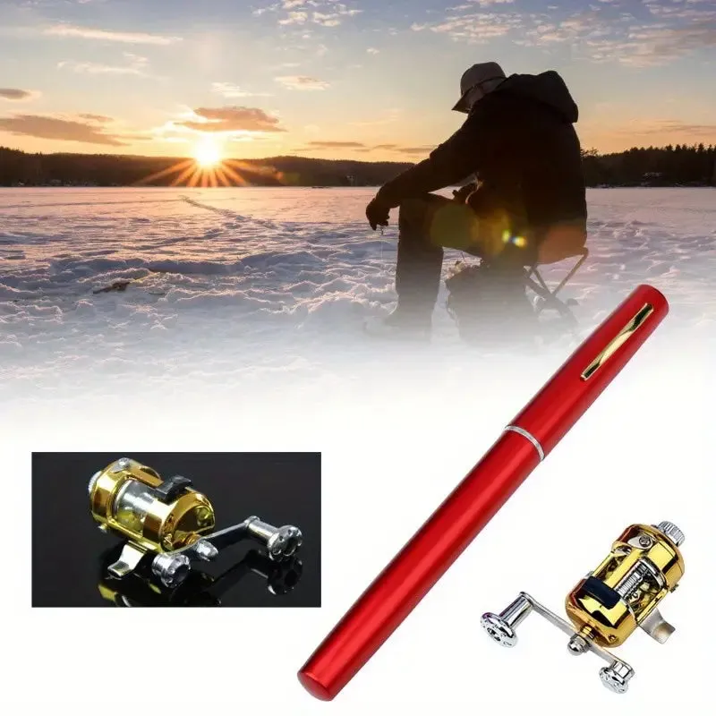 Pocket Size Fishing Rod, Small Mini Pen Shape Fishing Rod and Spinning Reel Combos Kit