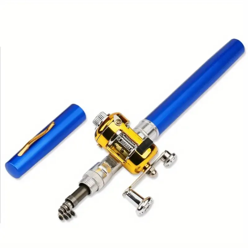 Pocket Size Fishing Rod, Small Mini Pen Shape Fishing Rod and Spinning Reel Combos Kit