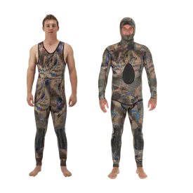 Riffe Covi-Tek Camo 5mm 2pc Wetsuit (Hooded Top | Farmer John Bottom)