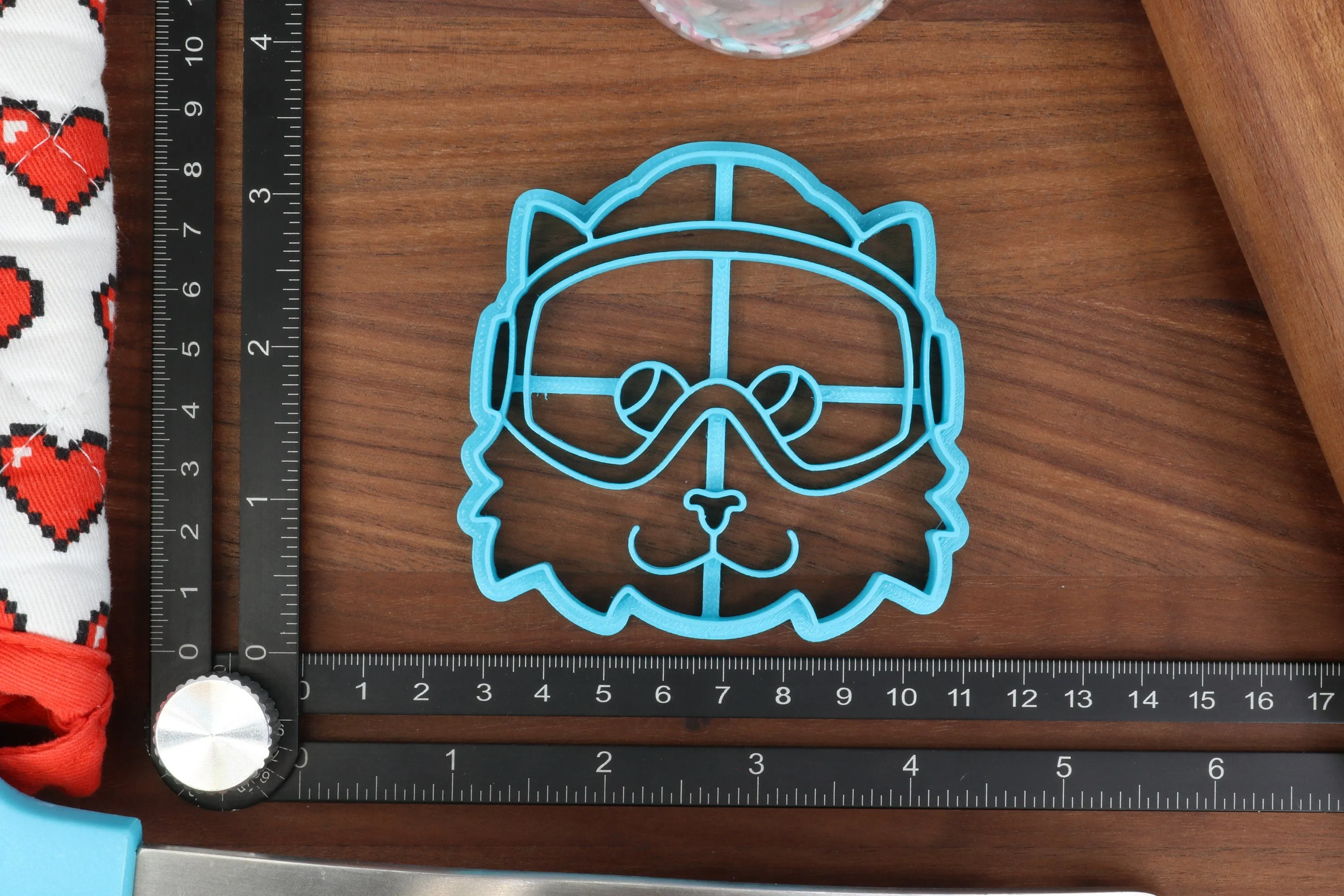 Skillful Snowboarding Cookie Cutters - Snowboard, Snowboarder Cat, Snowboarder Outline, Snowboarding Goggles, Snowboarding Mitten
