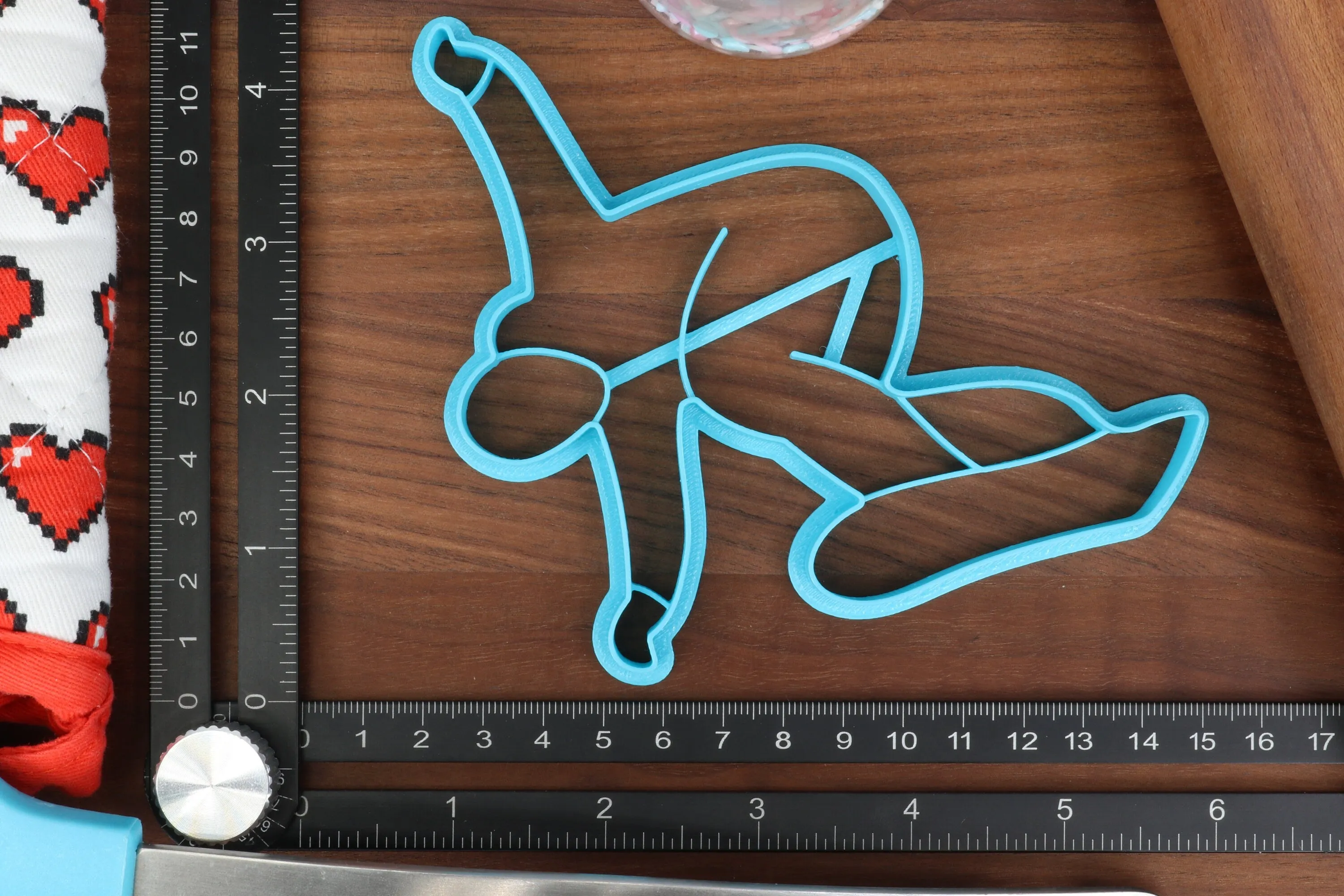 Skillful Snowboarding Cookie Cutters - Snowboard, Snowboarder Cat, Snowboarder Outline, Snowboarding Goggles, Snowboarding Mitten