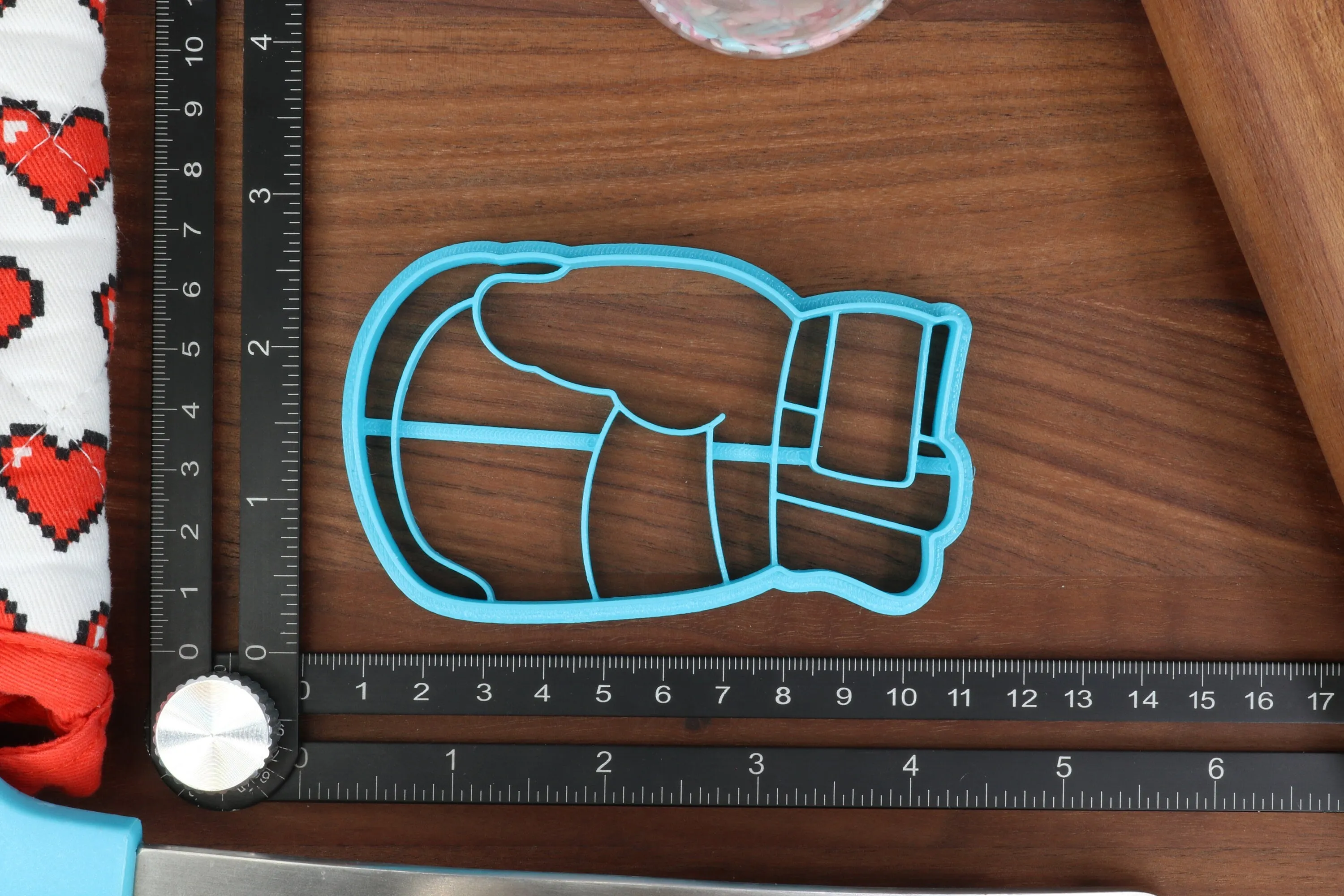 Skillful Snowboarding Cookie Cutters - Snowboard, Snowboarder Cat, Snowboarder Outline, Snowboarding Goggles, Snowboarding Mitten