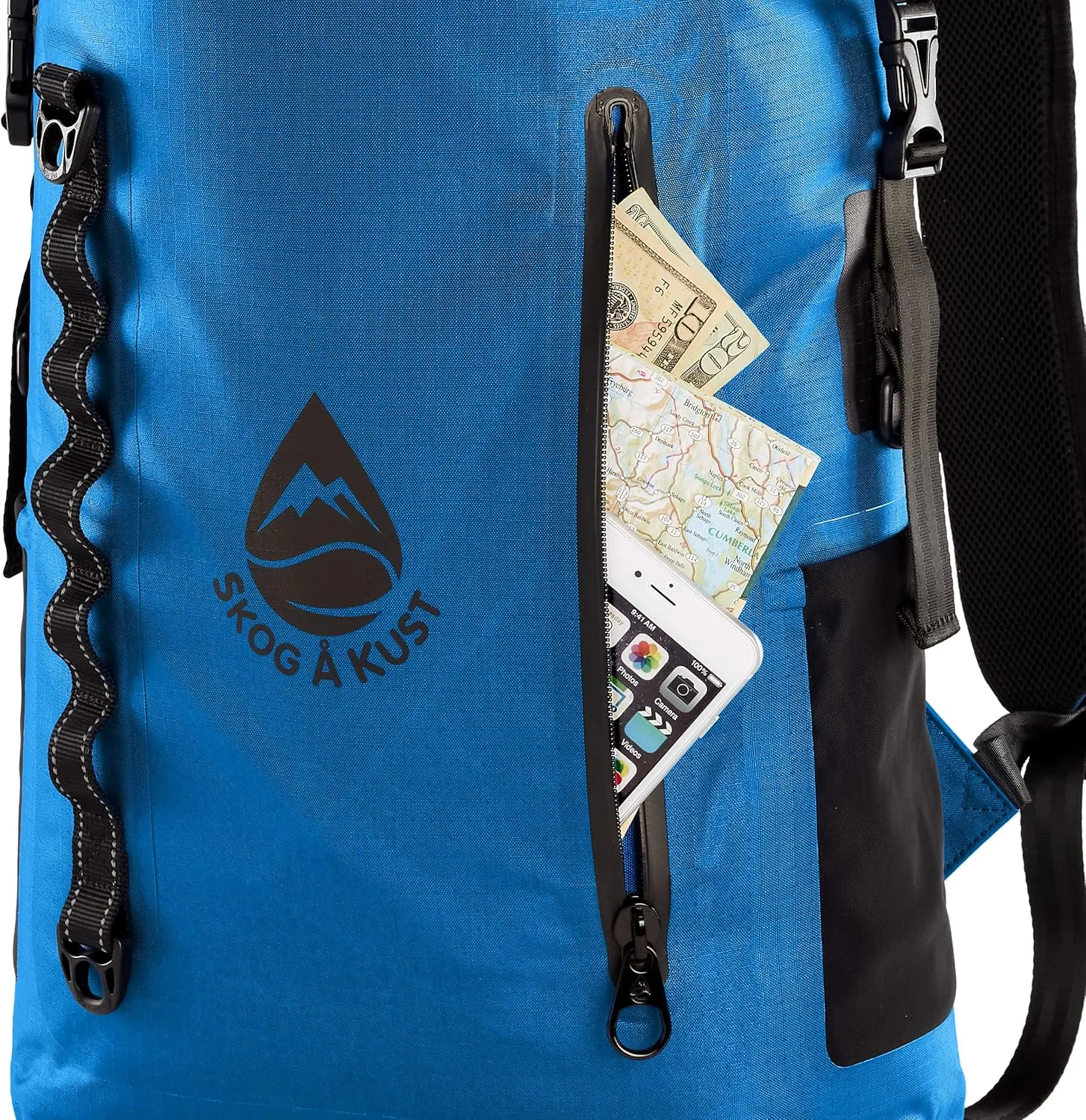 Skog  Kust BackSk Pro Waterproof Floating Backpacks with Exterior Airtight Zippered Pocket