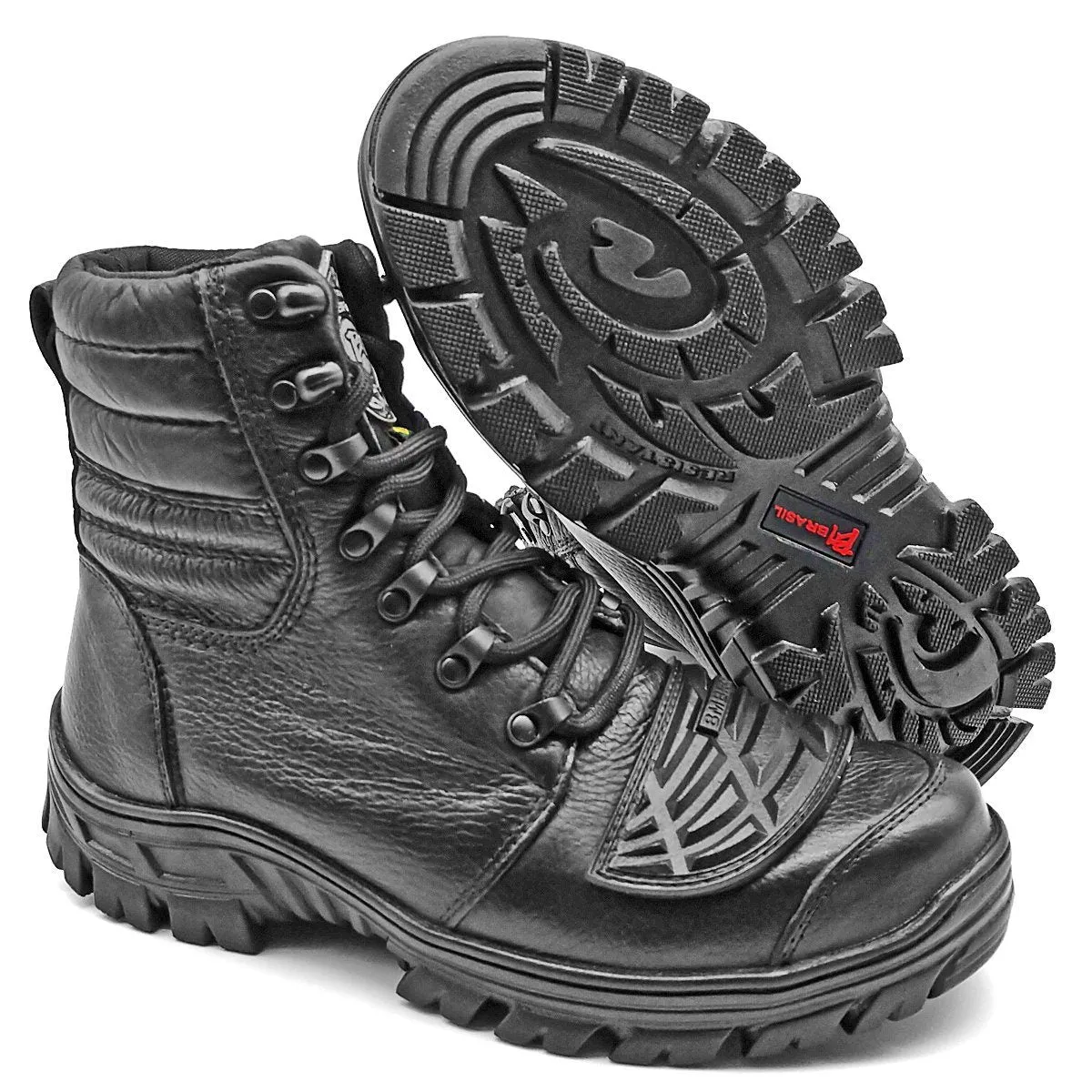 Tactical Boots Military Black Leather Motorcycle Combat Ankle Boot