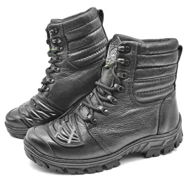 Tactical Boots Military Black Leather Motorcycle Combat Ankle Boot