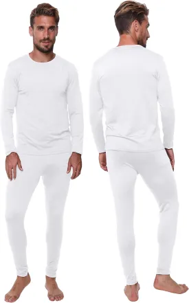 Thermal Underwear for Men Long John Set for Cold Weather Mens 2 pc Long Sleeve Shirt and Leggings Fleece Base Layer Thermals