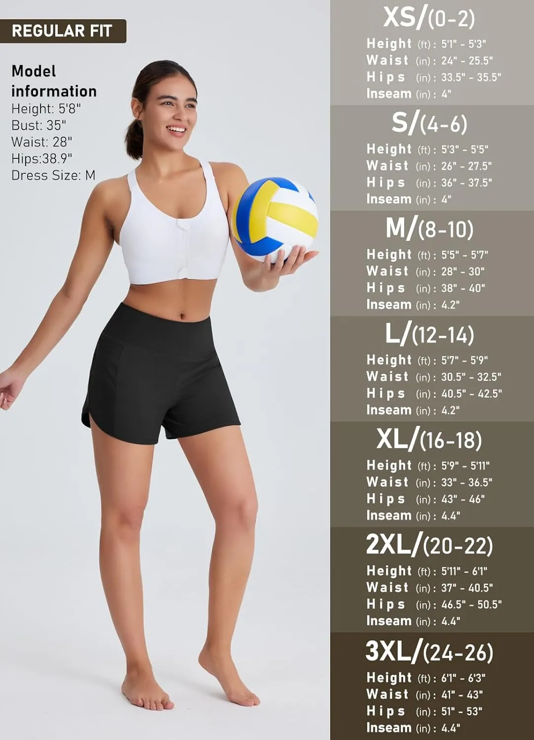 Women's 4" Swim Shorts High Waisted UPF50  Board Shorts Tummy Control Boy Shorts Swimsuit Bottoms